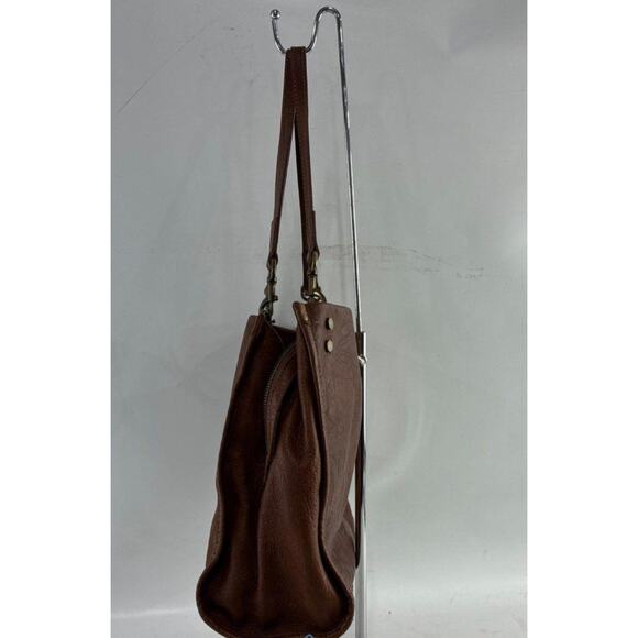 AMERICAN LEATHER CO  LENOX LEATHER BROWN SHOULDER BAG - Picture 7 of 10